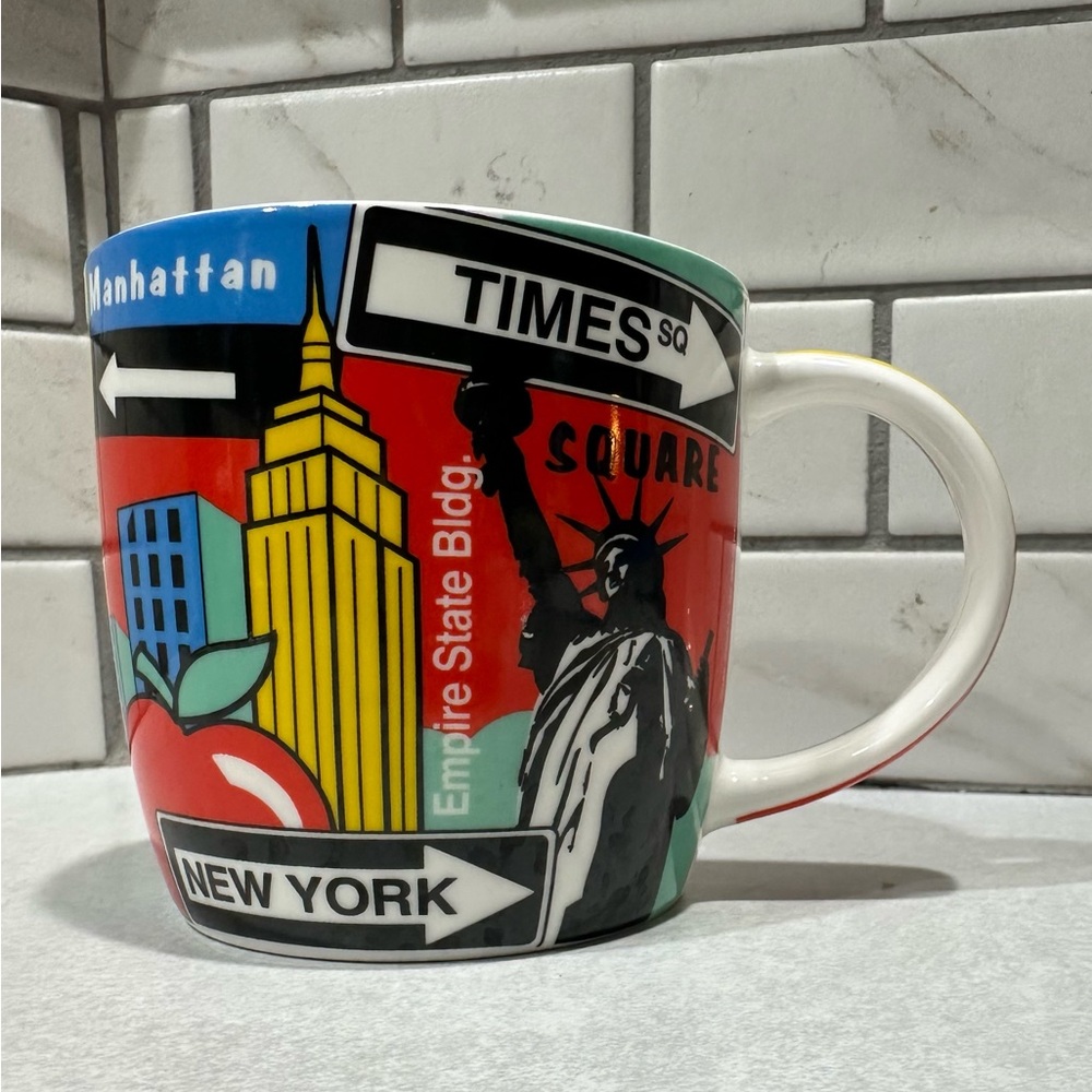 JayJoshua NewYork City CoffeeMug Times Square Empire State Multicolor Cup 10 oz.